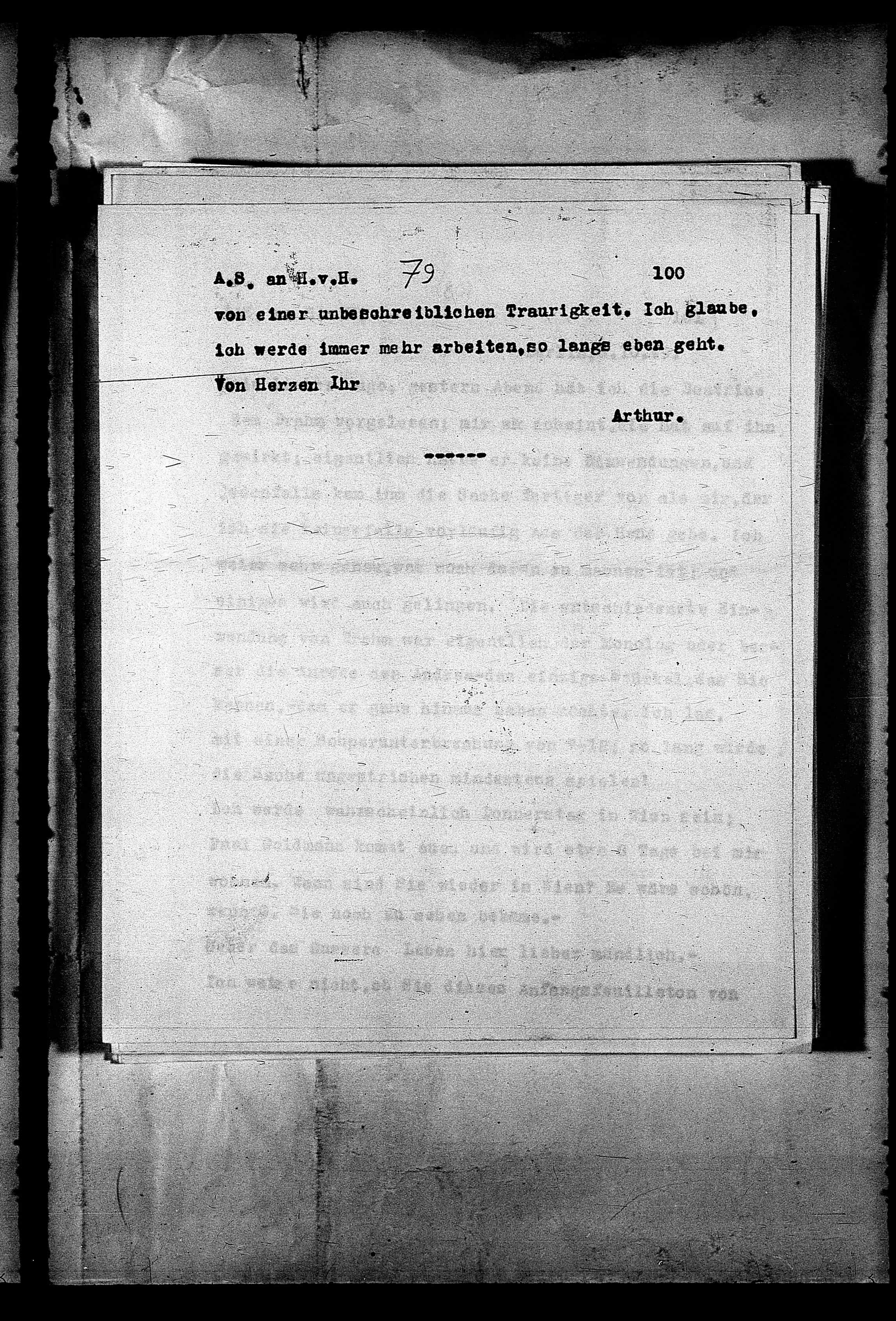 Vorschaubild für Hofmannsthal, Hugo von_AS an HvH Abschrift, HvH an AS, Originale (Mikrofilm 38), Seite 104