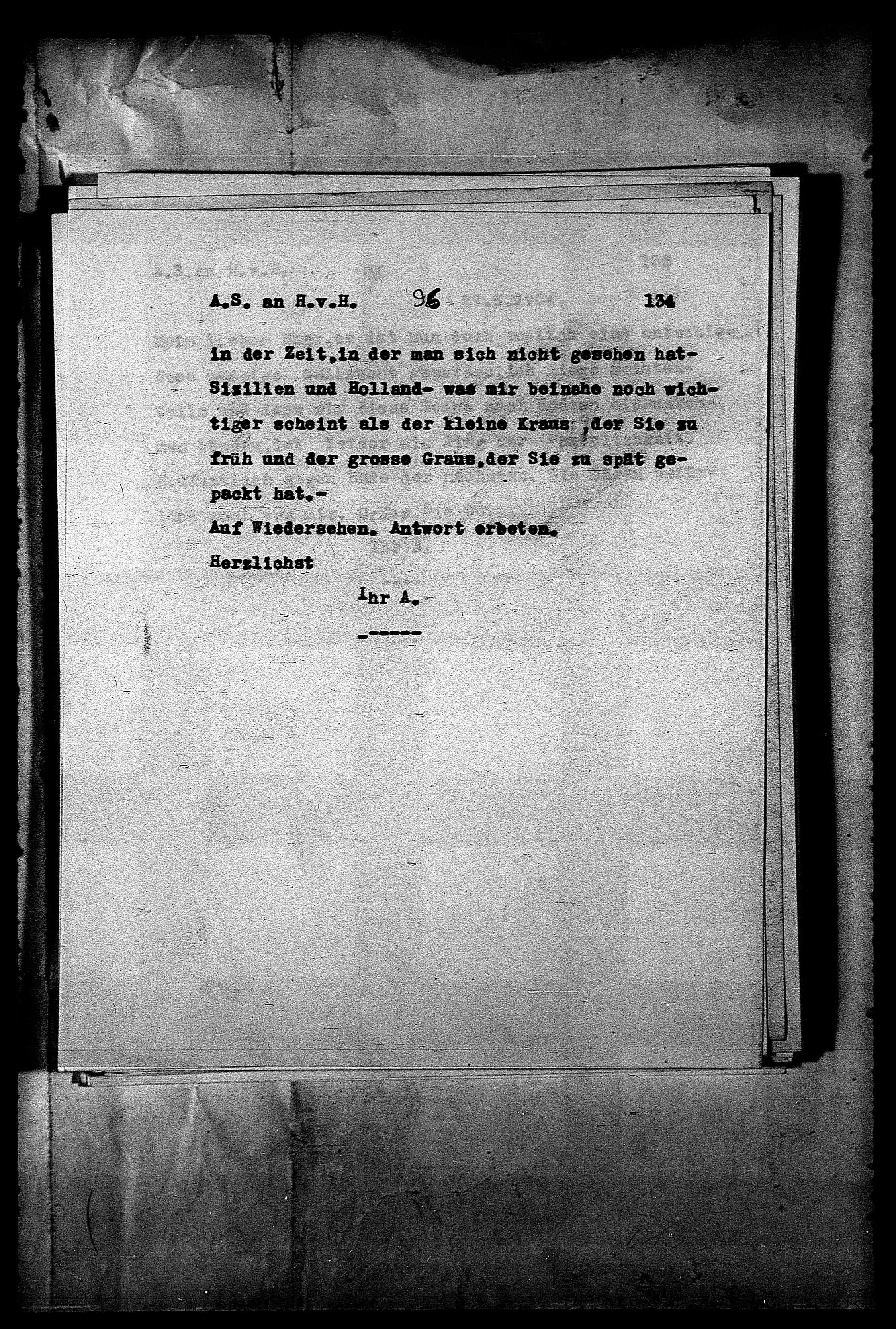 Vorschaubild für Hofmannsthal, Hugo von_AS an HvH Abschrift, HvH an AS, Originale (Mikrofilm 38), Seite 140