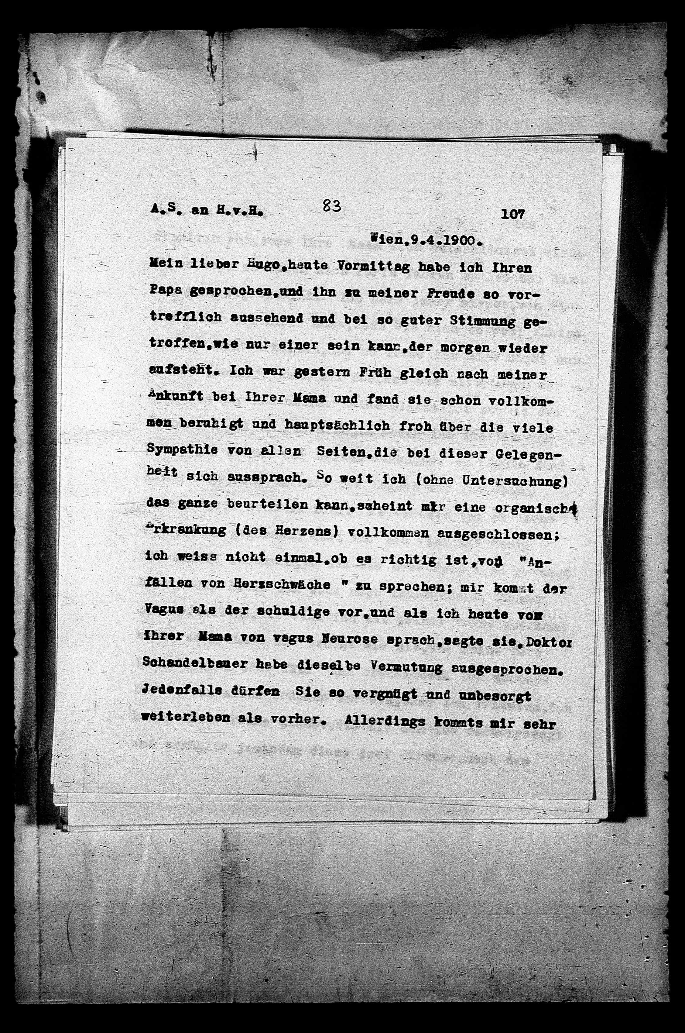 Vorschaubild für Hofmannsthal, Hugo von_AS an HvH Abschrift, HvH an AS, Originale (Mikrofilm 38), Seite 111