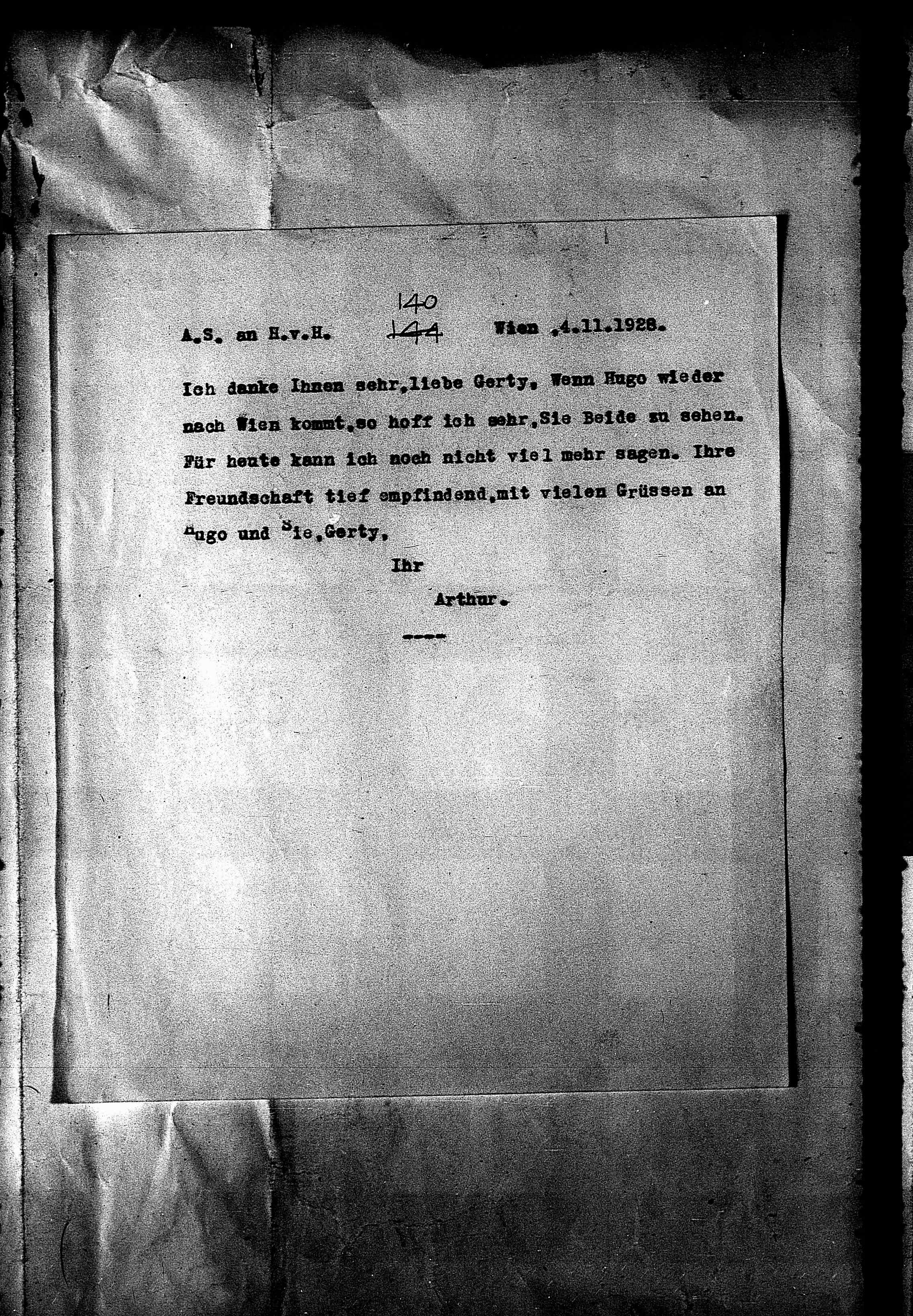 Vorschaubild für Hofmannsthal, Hugo von_AS an HvH Abschrift, HvH an AS, Originale (Mikrofilm 38), Seite 221