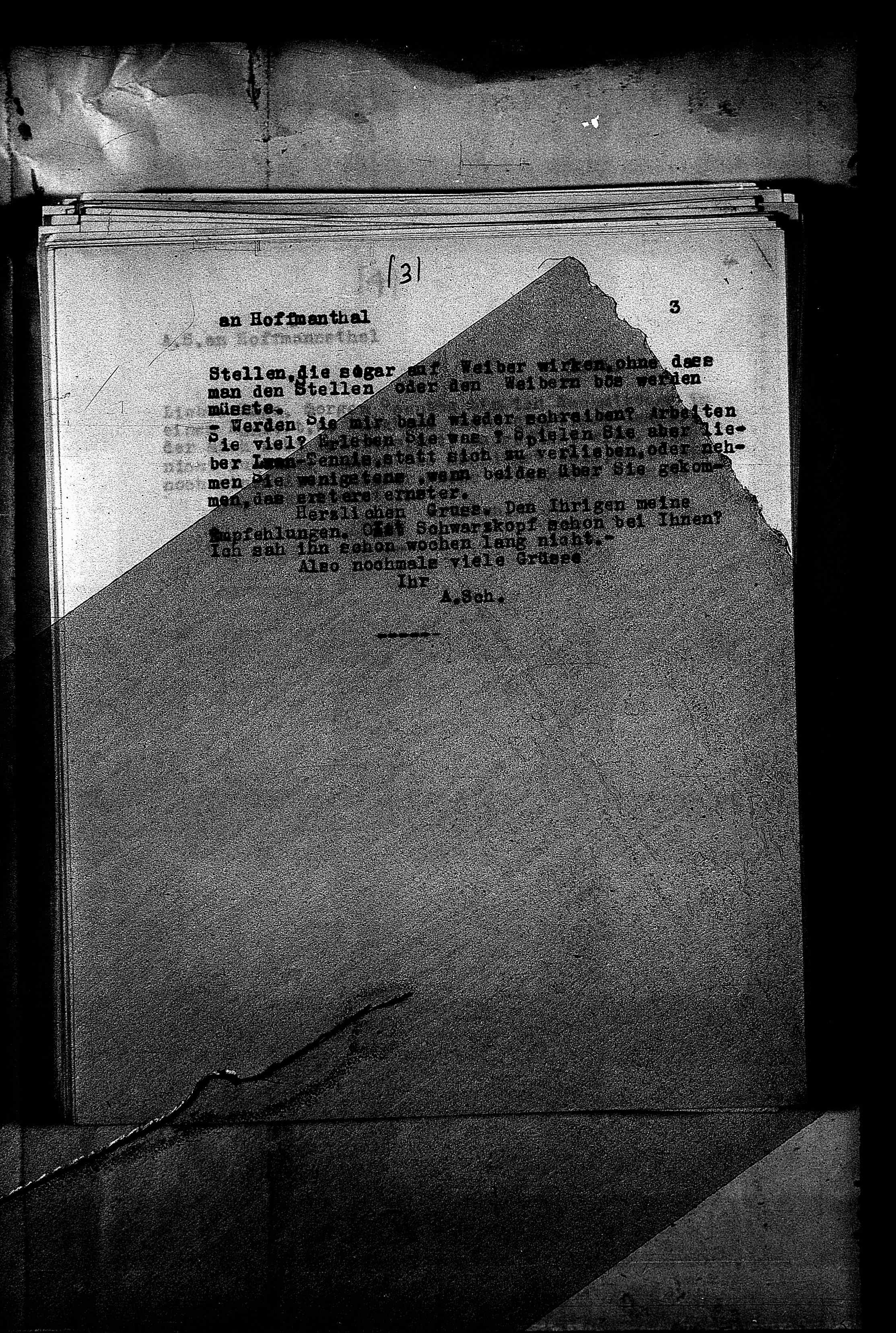 Vorschaubild für Hofmannsthal, Hugo von_AS an HvH Abschrift, HvH an AS, Originale (Mikrofilm 38), Seite 6