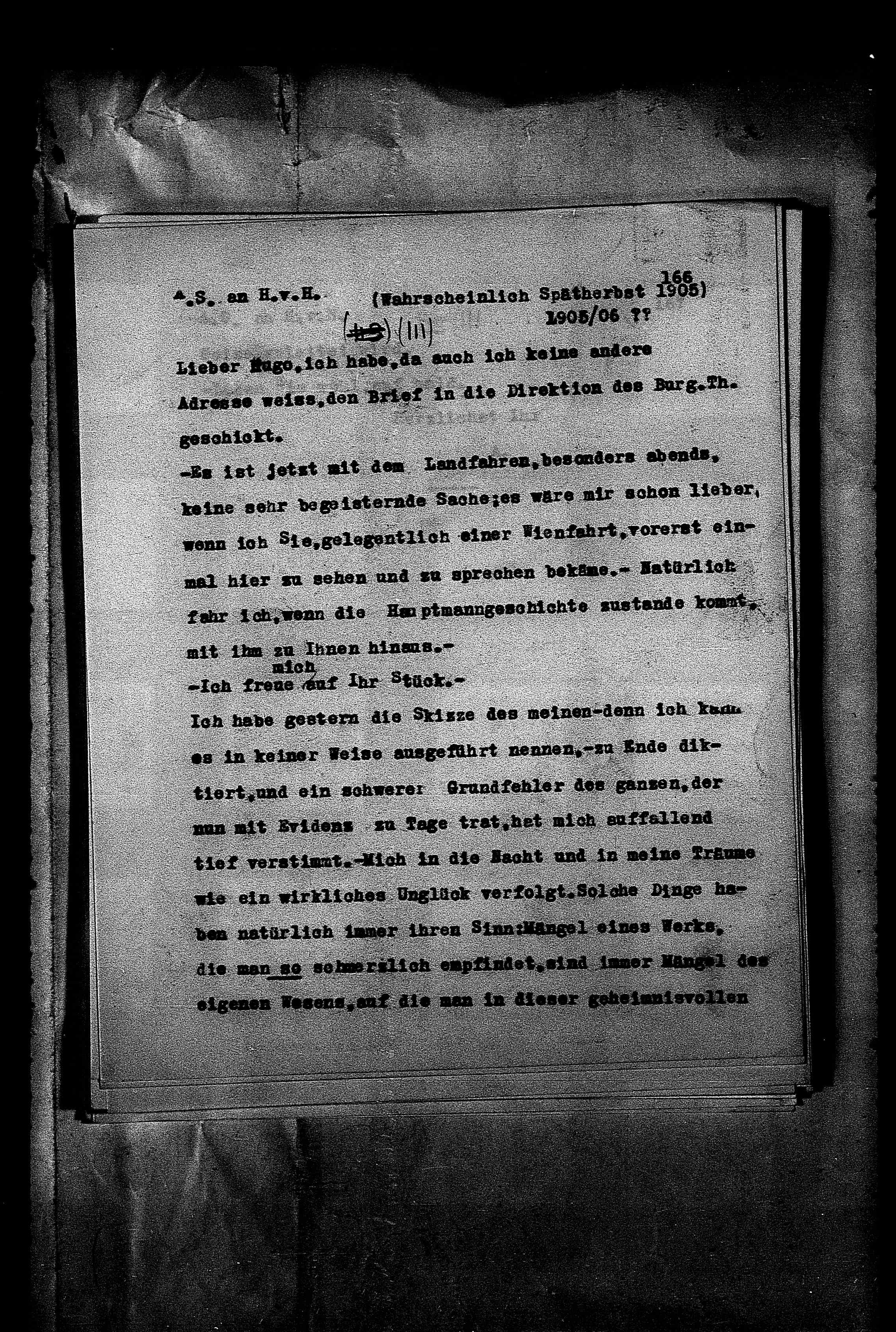 Vorschaubild für Hofmannsthal, Hugo von_AS an HvH Abschrift, HvH an AS, Originale (Mikrofilm 38), Seite 172