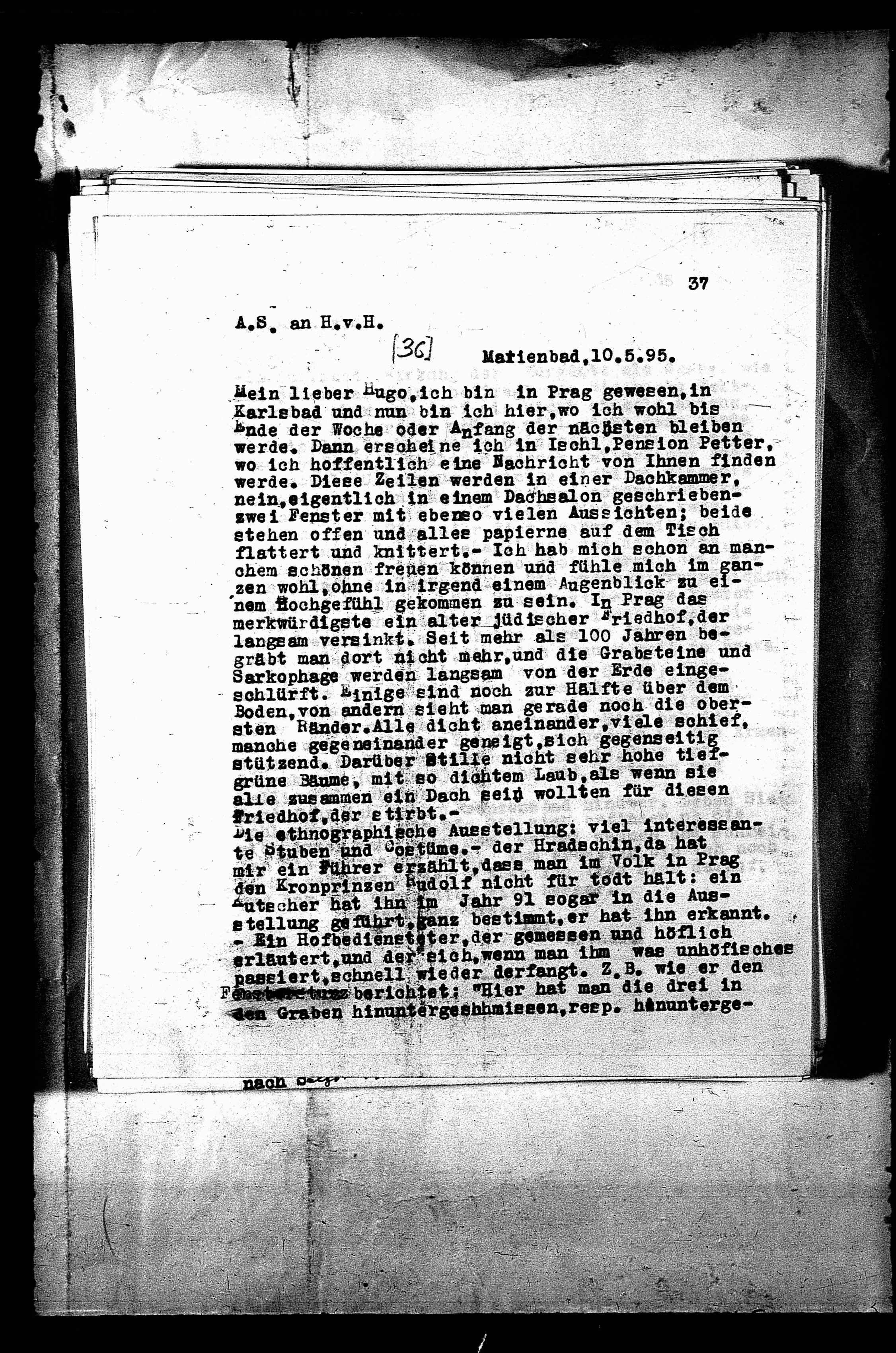 Vorschaubild für Hofmannsthal, Hugo von_AS an HvH Abschrift, HvH an AS, Originale (Mikrofilm 38), Seite 40