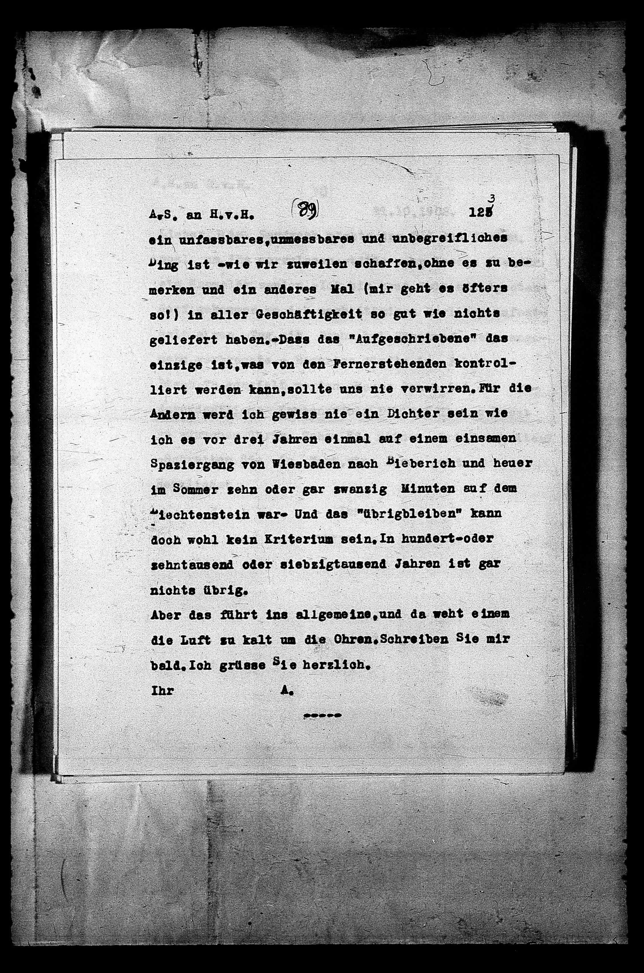 Vorschaubild für Hofmannsthal, Hugo von_AS an HvH Abschrift, HvH an AS, Originale (Mikrofilm 38), Seite 127
