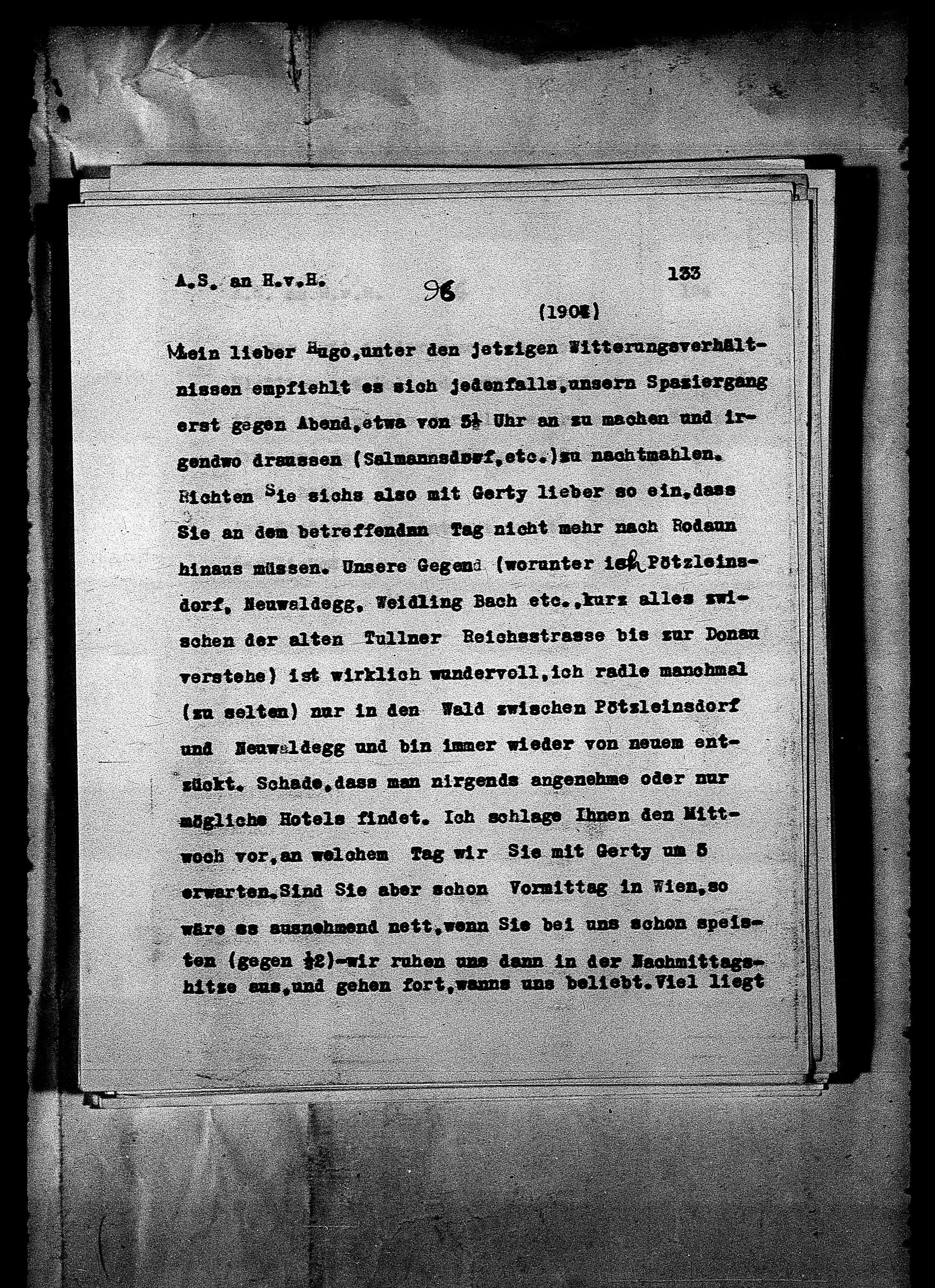 Vorschaubild für Hofmannsthal, Hugo von_AS an HvH Abschrift, HvH an AS, Originale (Mikrofilm 38), Seite 139