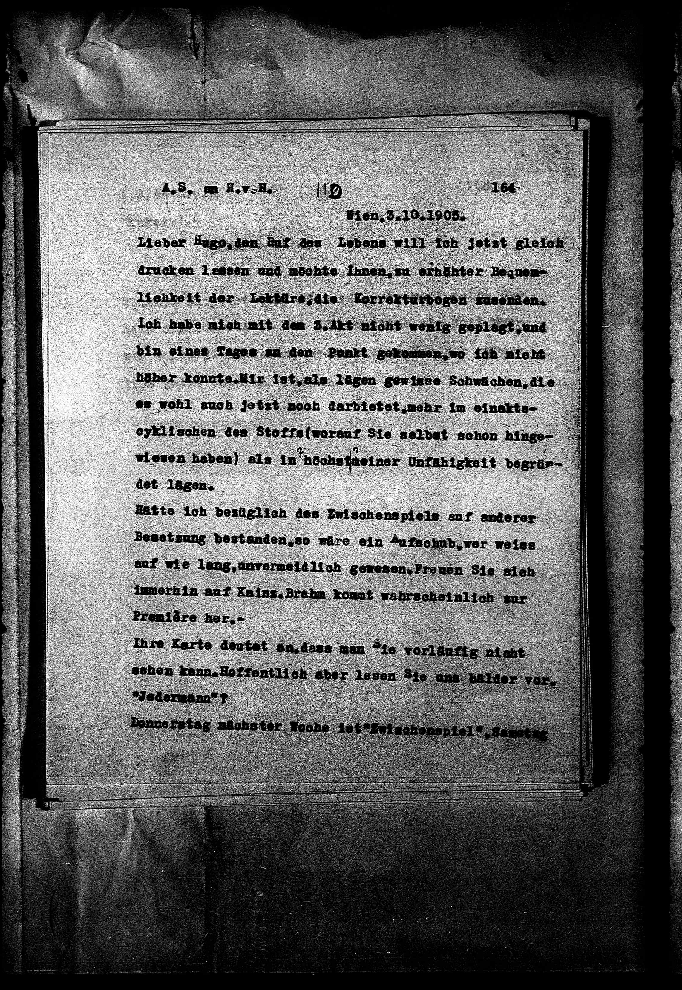 Vorschaubild für Hofmannsthal, Hugo von_AS an HvH Abschrift, HvH an AS, Originale (Mikrofilm 38), Seite 170