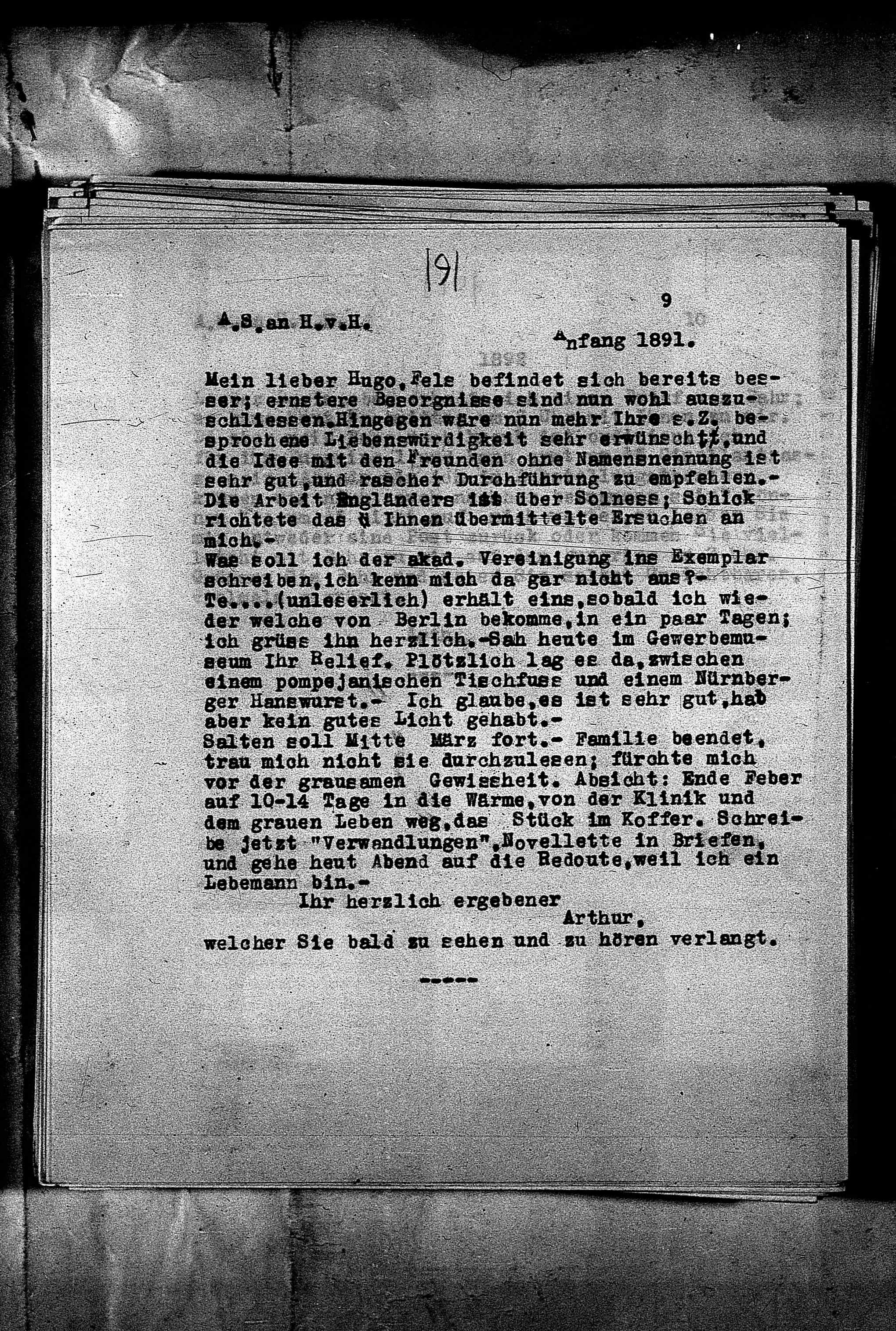 Vorschaubild für Hofmannsthal, Hugo von_AS an HvH Abschrift, HvH an AS, Originale (Mikrofilm 38), Seite 12