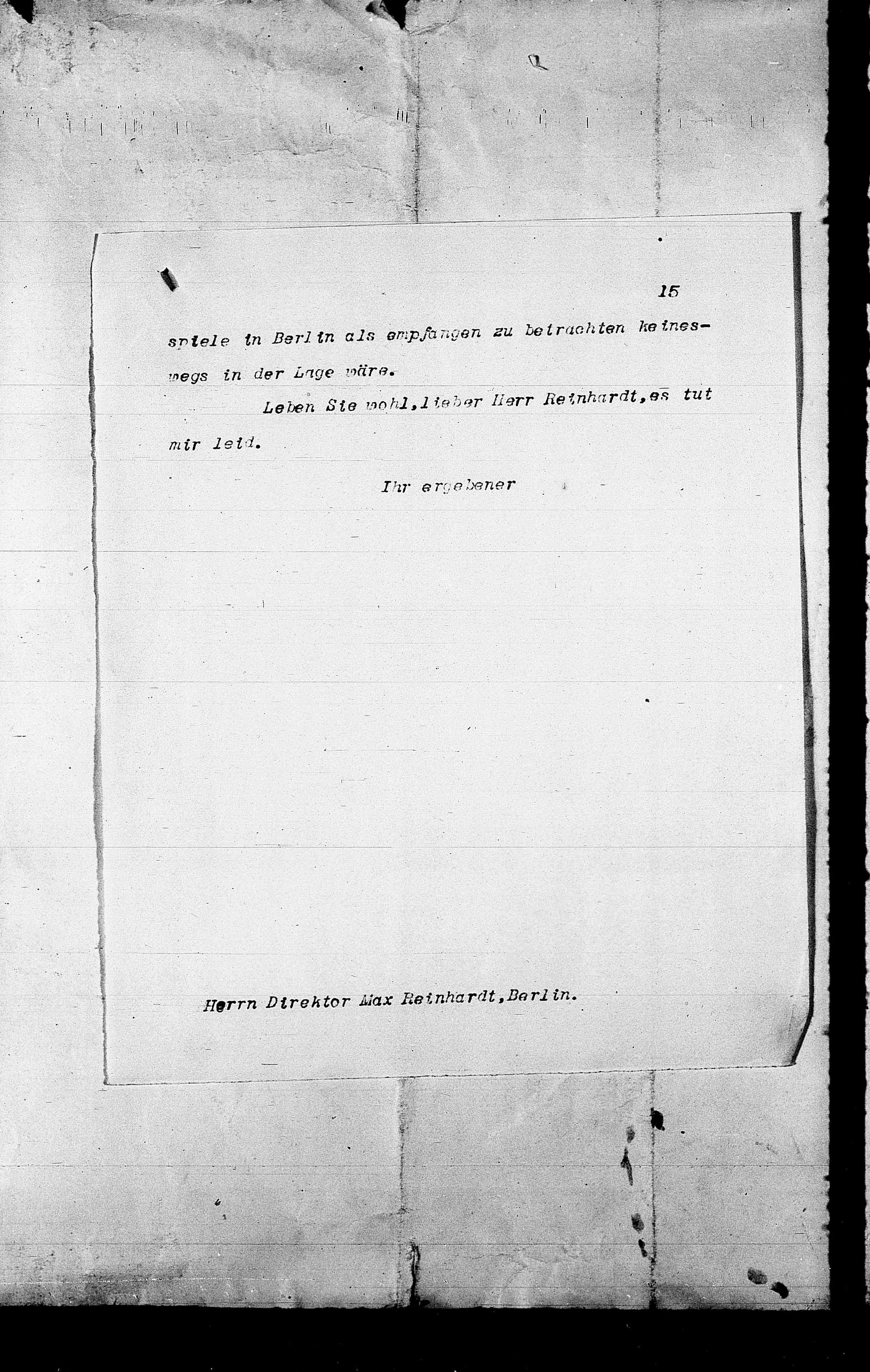 Vorschaubild für Korrespondenz mit Max Reinhardt und dem Deutschen Theater (Kahane, R Metzl), Seite 106
