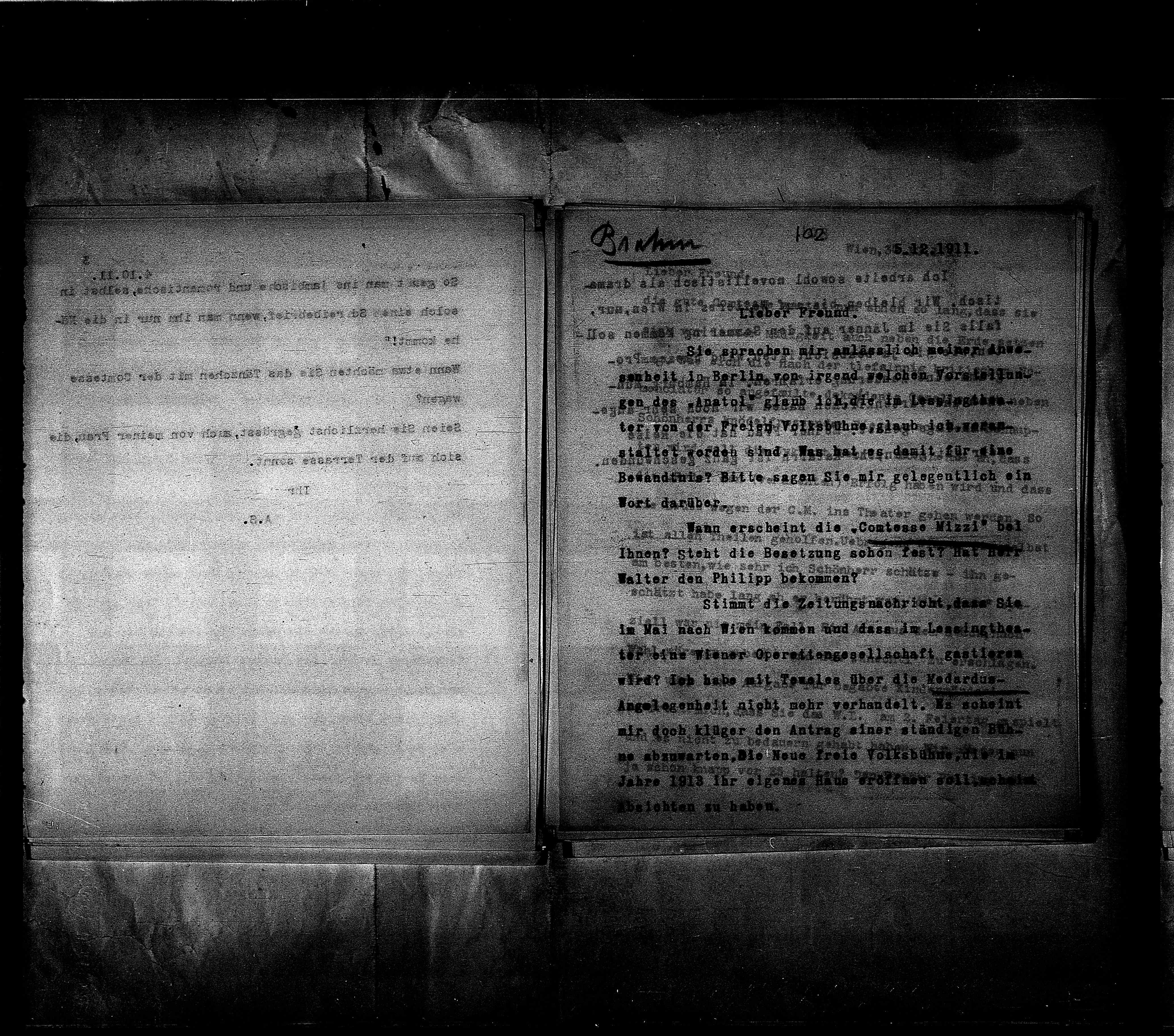 Vorschaubild für Brahm, Otto AS an Brahm, Abschrift (Mikrofilm 37), Seite 128