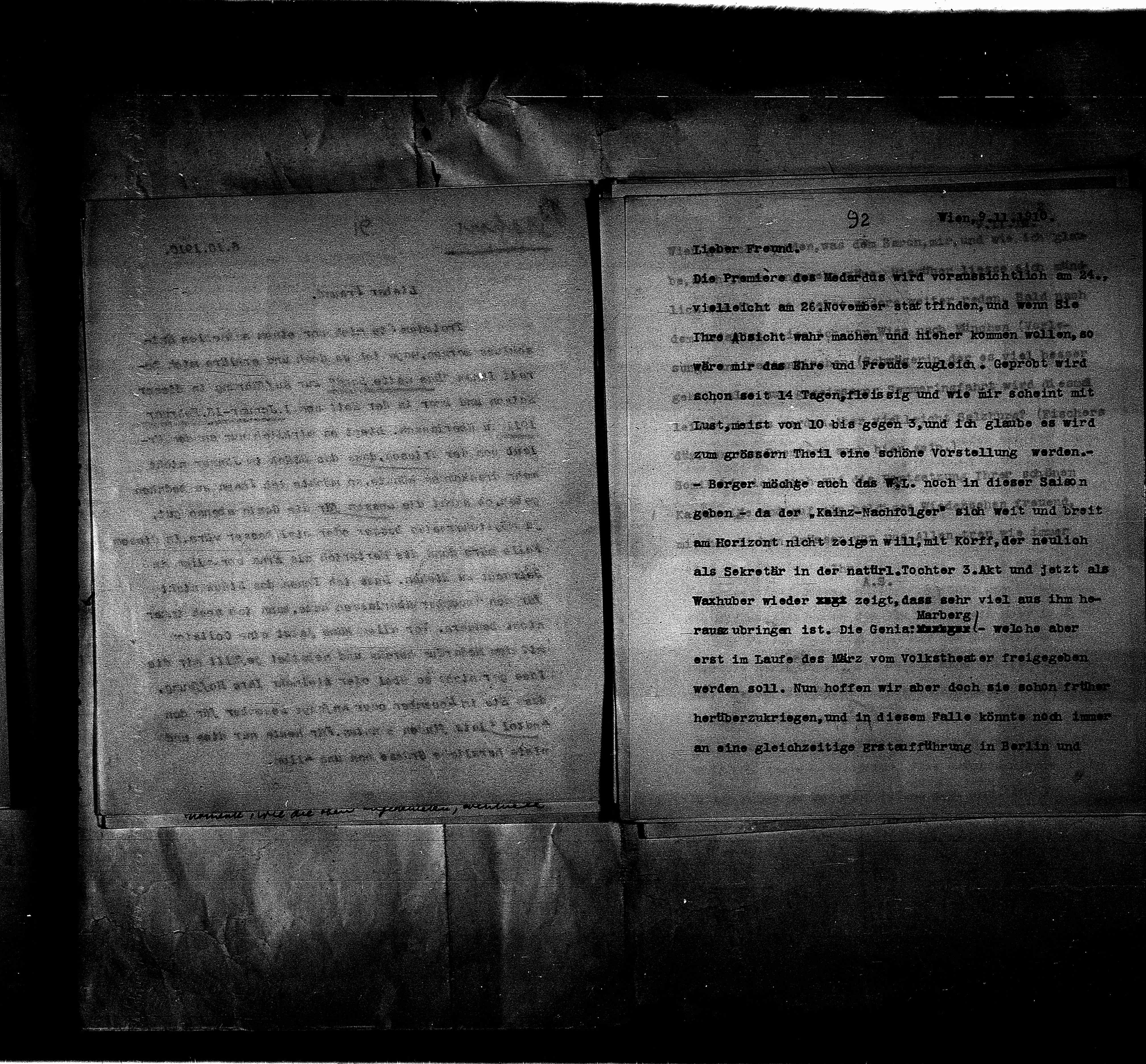 Vorschaubild für Brahm, Otto AS an Brahm, Abschrift (Mikrofilm 37), Seite 103