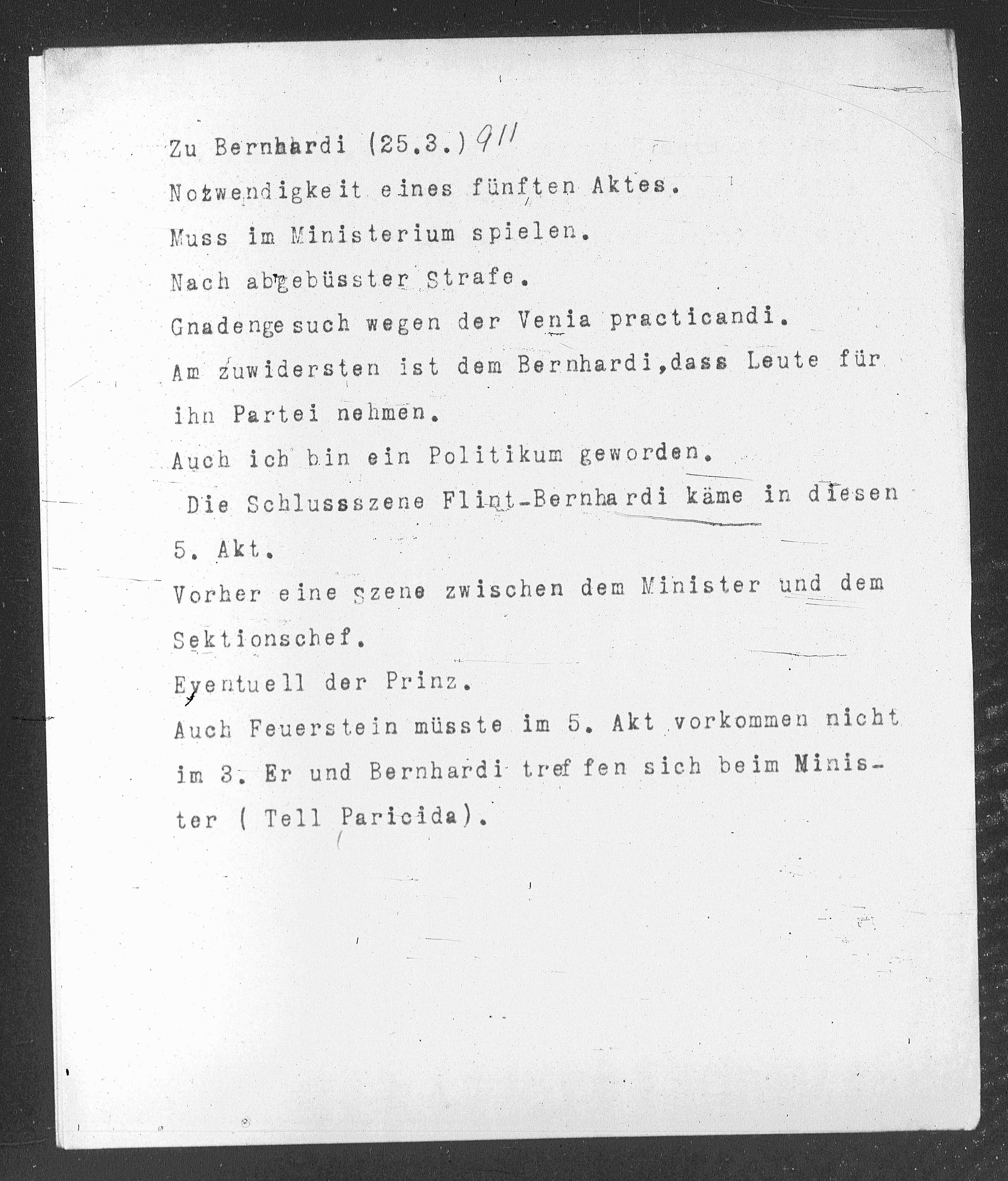 Vorschaubild für Schwarzkopf, Gustav Bemerkungen zu Professor Bernhardi, Seite 1