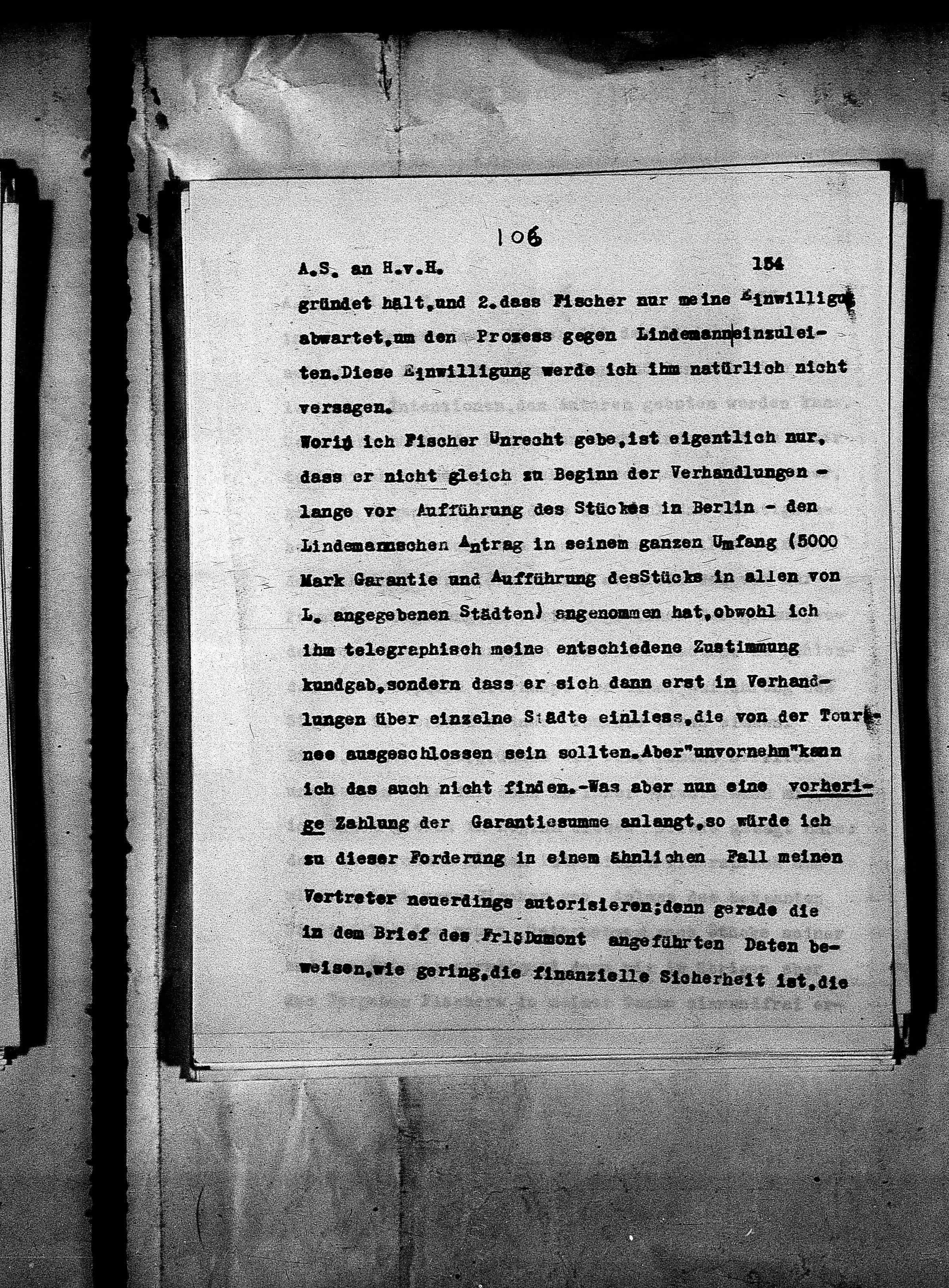 Vorschaubild für Hofmannsthal, Hugo von_AS an HvH Abschrift, HvH an AS, Originale (Mikrofilm 38), Seite 160