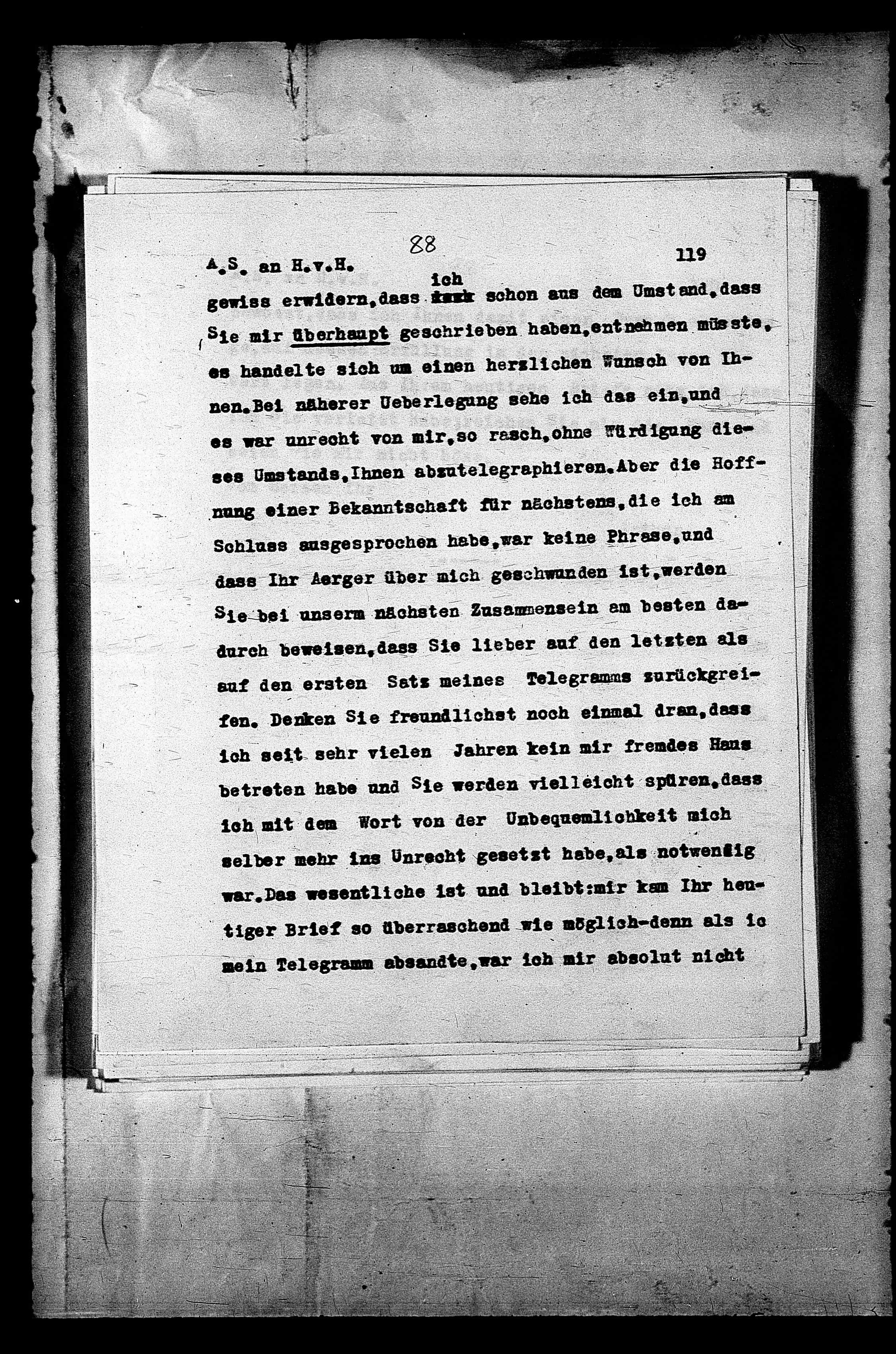 Vorschaubild für Hofmannsthal, Hugo von_AS an HvH Abschrift, HvH an AS, Originale (Mikrofilm 38), Seite 123