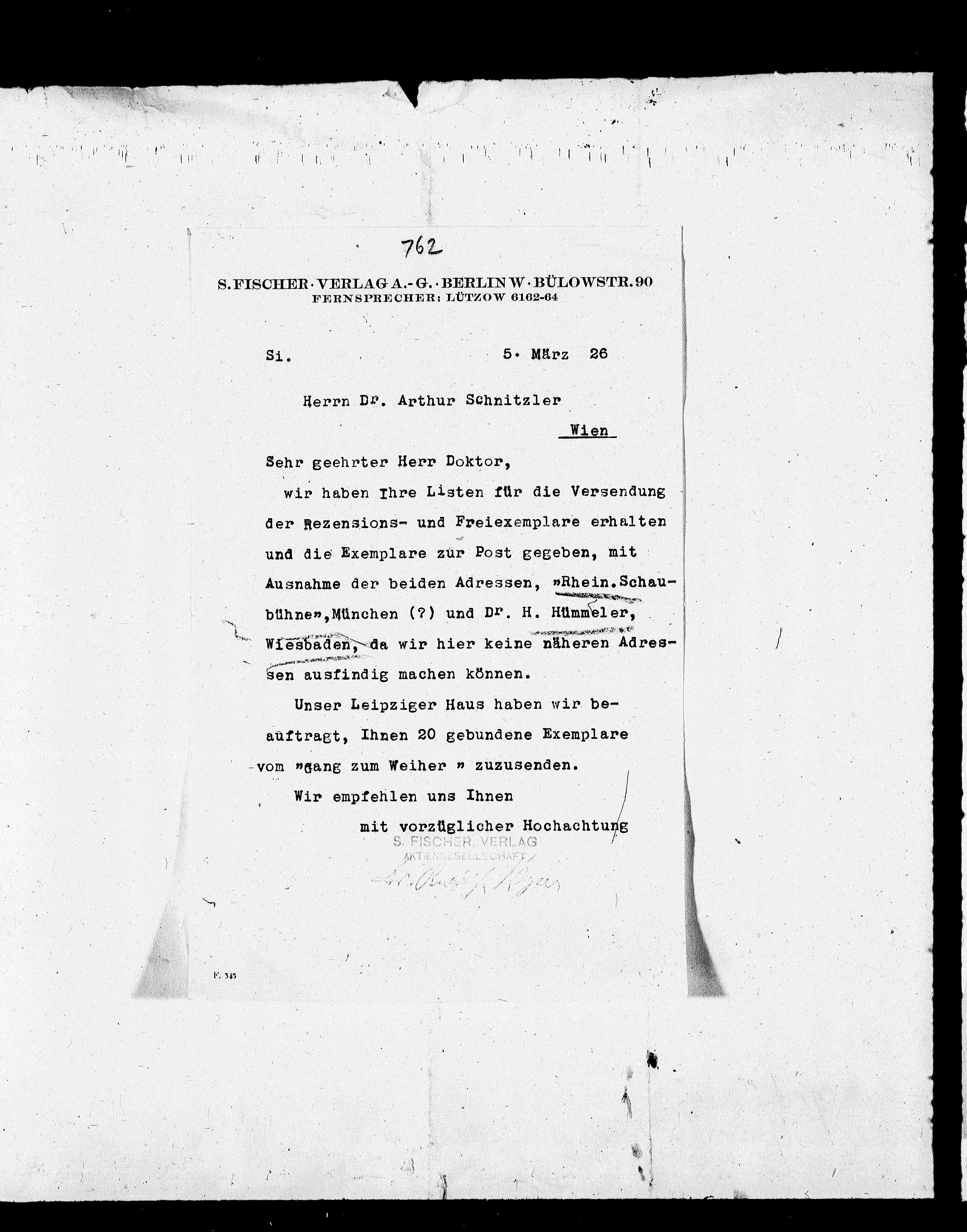 Vorschaubild für Fischer, Salomo_SF an AS 1915-1930 Originale, Seite 873