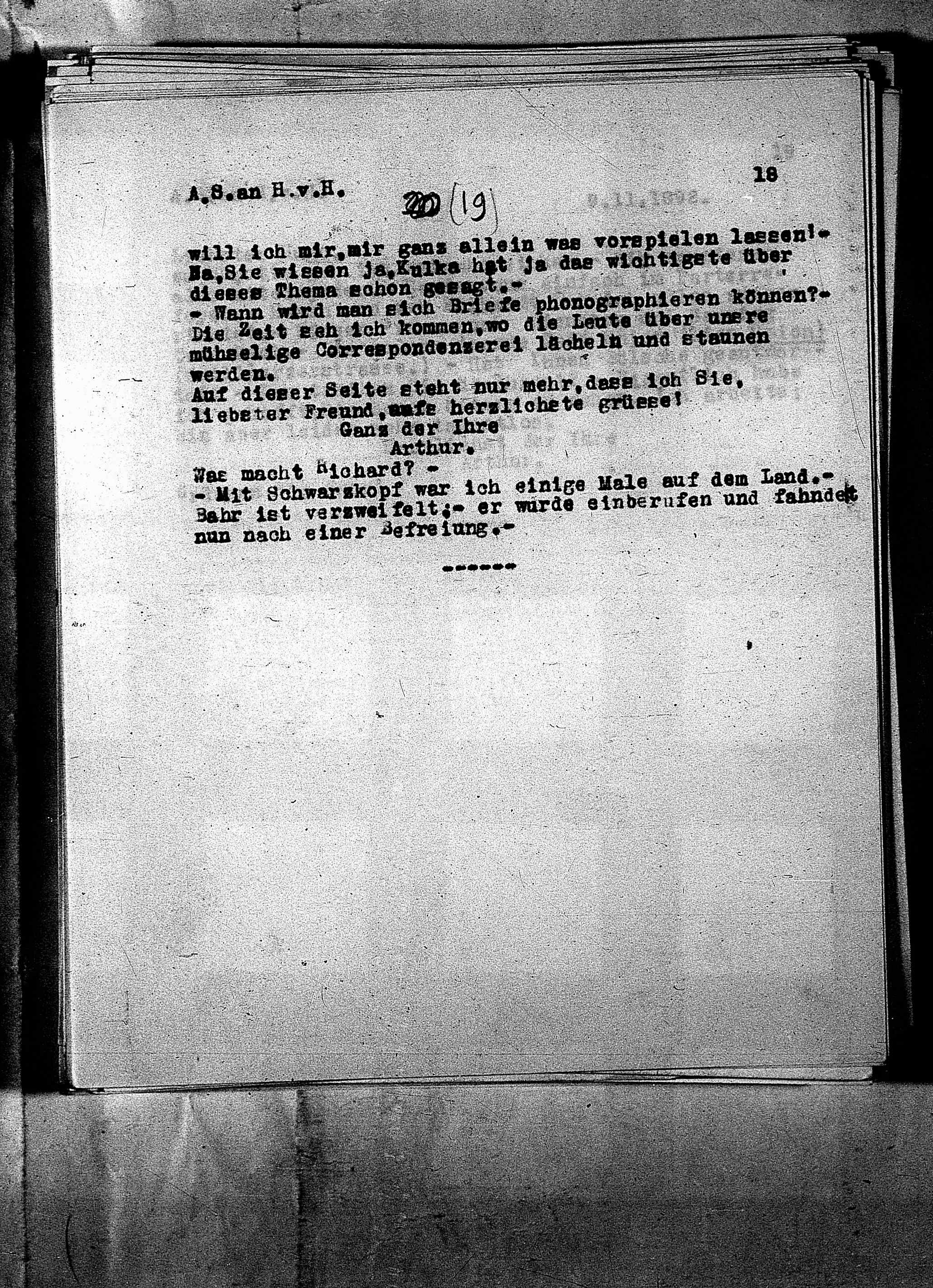 Vorschaubild für Hofmannsthal, Hugo von_AS an HvH Abschrift, HvH an AS, Originale (Mikrofilm 38), Seite 21