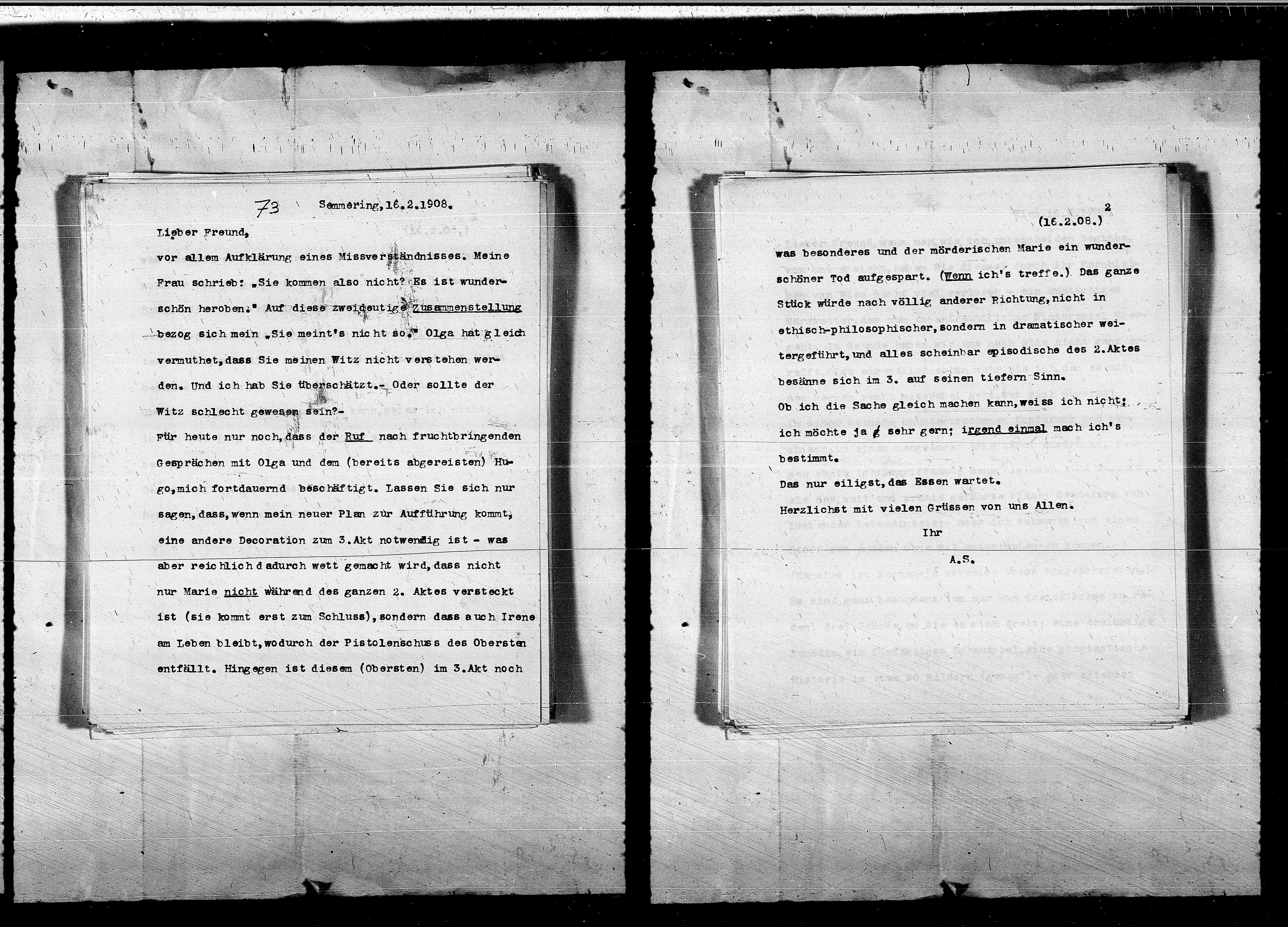 Vorschaubild für Brahm, Otto 2 AS an Brahm, Abschrift, (cont), Seite 21